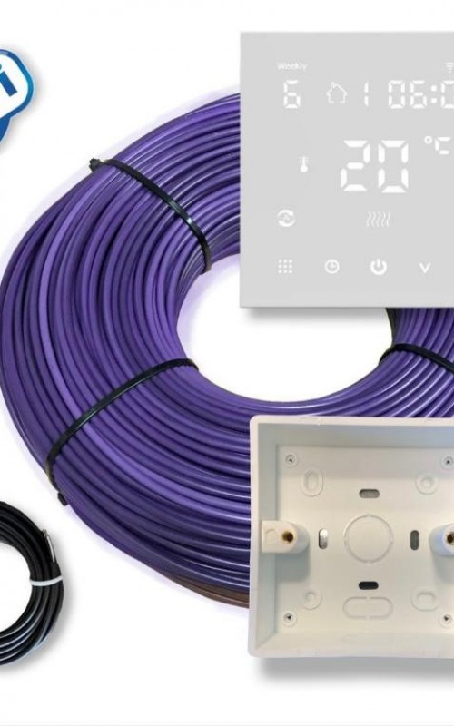 Kit de 2500w con termostato Smart Wifi Tactil con sensor de piso