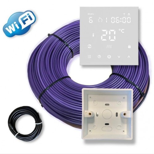 Kit de 1350w con termostato Smart Wifi Tactil con sensor de piso