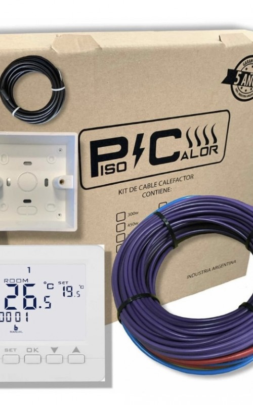 Kit 1500w con termostato electrónico con sensor de piso
