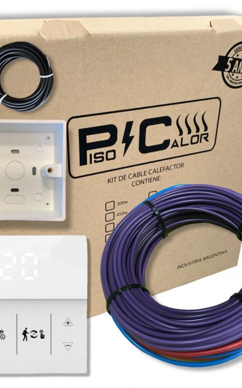 Kit de 1100w con termostato digital con sensor de piso